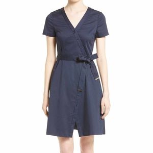 Ted Baker London Advina Crossover Dress Navy Blue